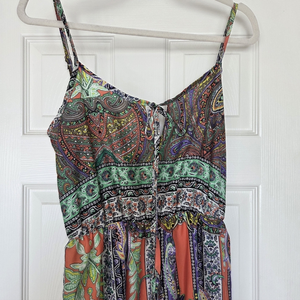 Peach Royal Long Maxi Sun Dress, Spaghetti Straps, Size M, LNWOT